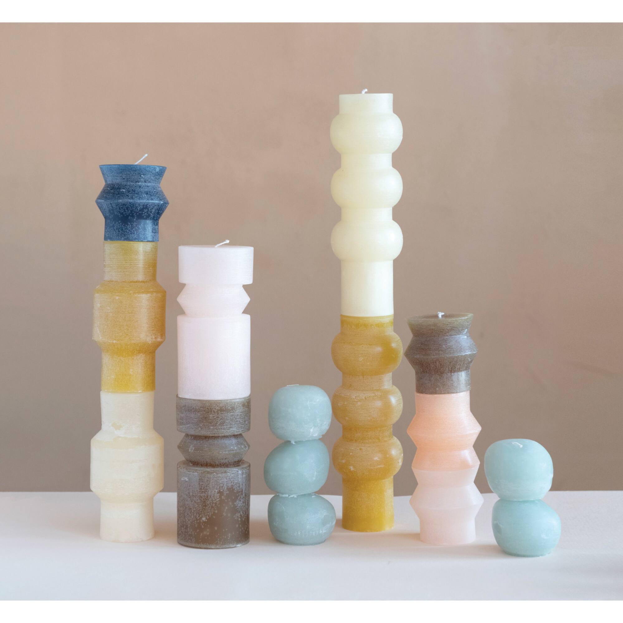 Hello Honey® Unscented Stone Shaped Votive Candles, 6ct.